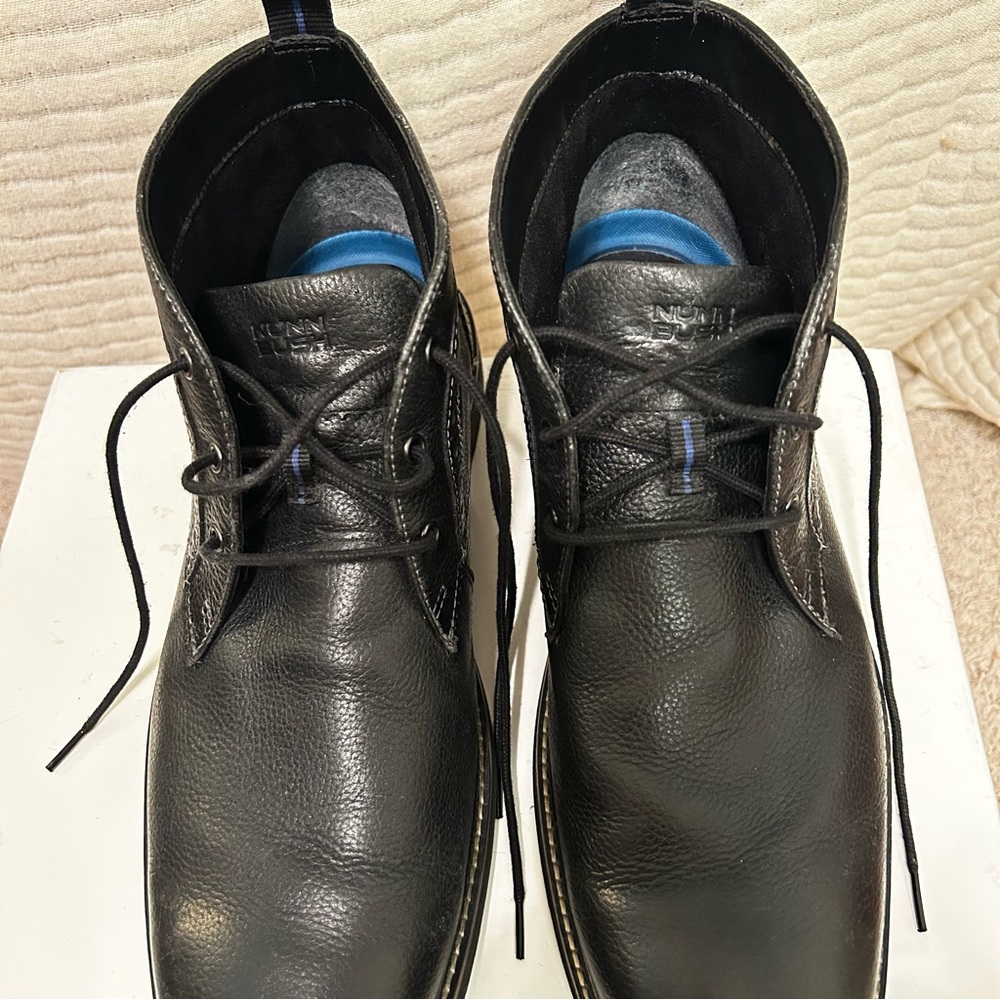 Nunn Bush Chukkas Black Leather Men's Ankle Boots Lace Up Size 11 - Picture 8 of 16